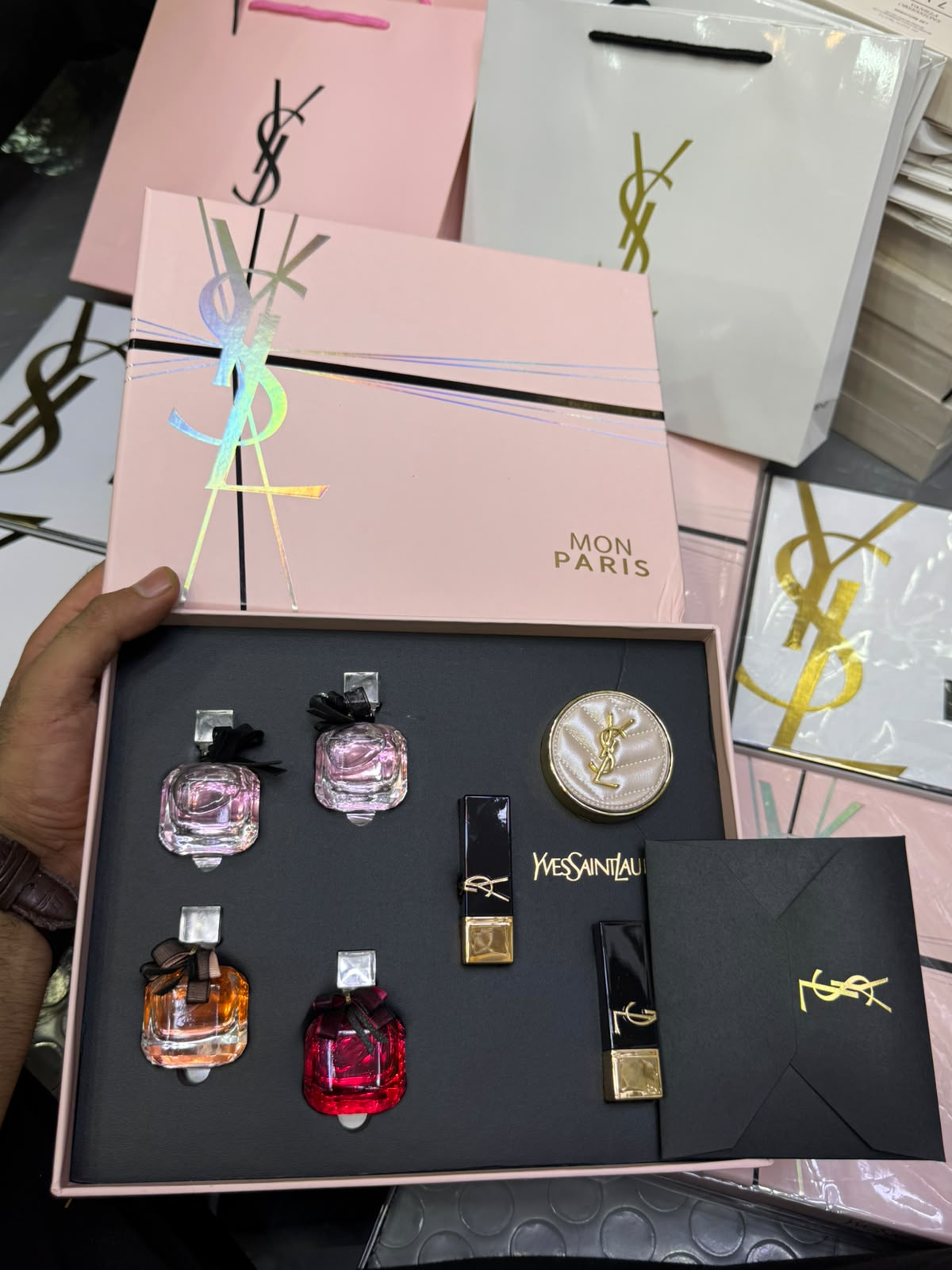 Ysl Mon Paris 7in1 Gift Set Pink Box And Bag
