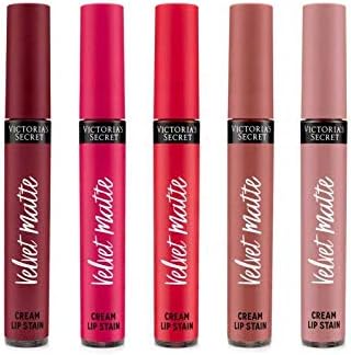 Victoria's Secret Velvet Matte Cream Lip Stain – Set Of 5 Long-Lasting Liquid Lipsticks