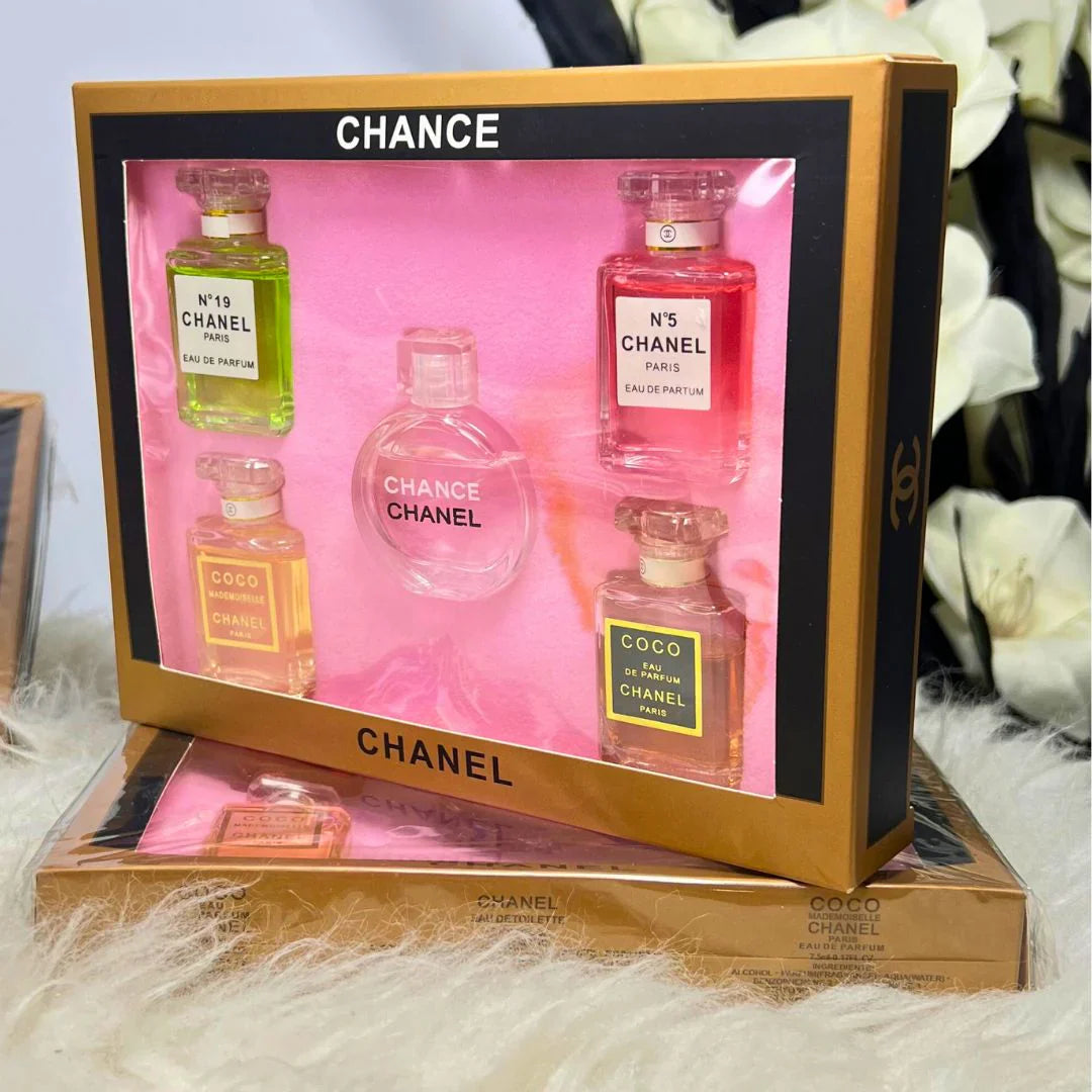 Chanel Chance Gift Set Of 5 Perfumes – Luxury Fragrance Collection For Women