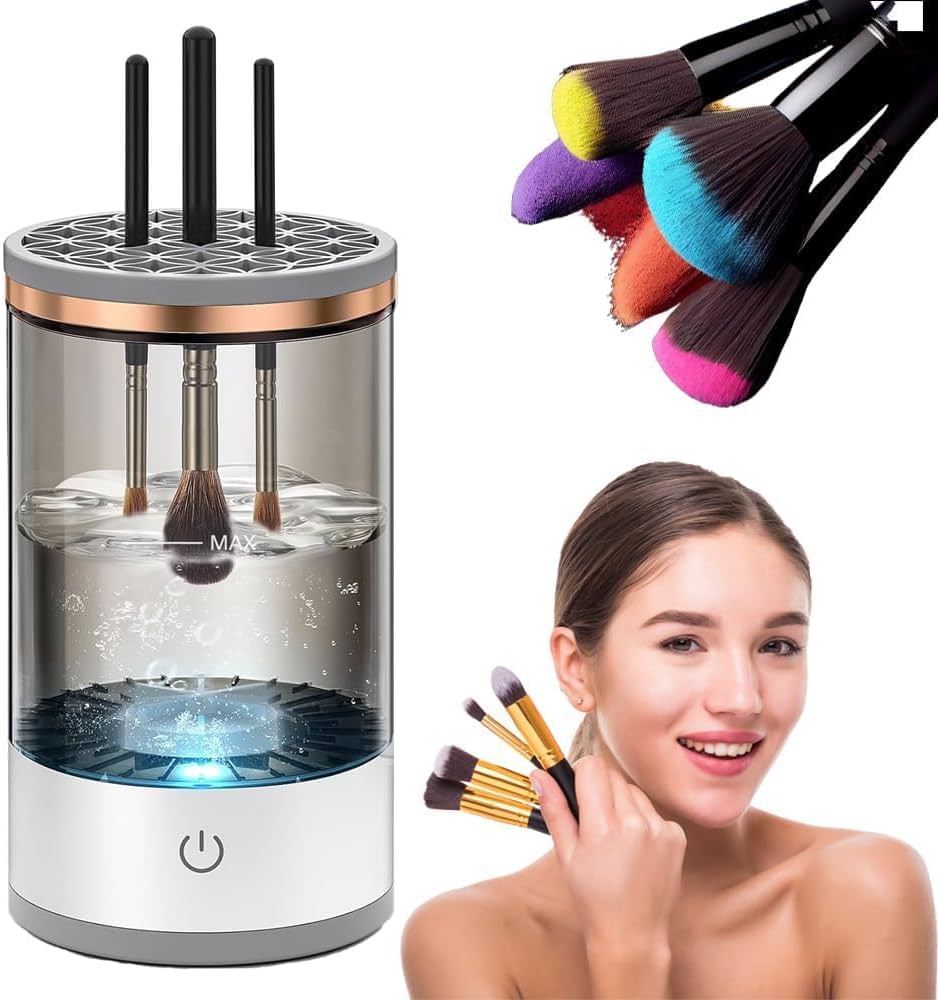3-in-1 Automatic Makeup Brush Cleaning Drying Stand