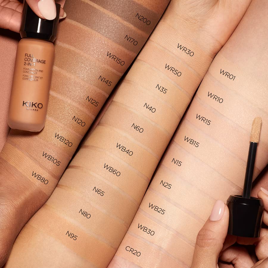 KIKO Milano Full Coverage 2-In-1 Foundation & Concealer- 25ml