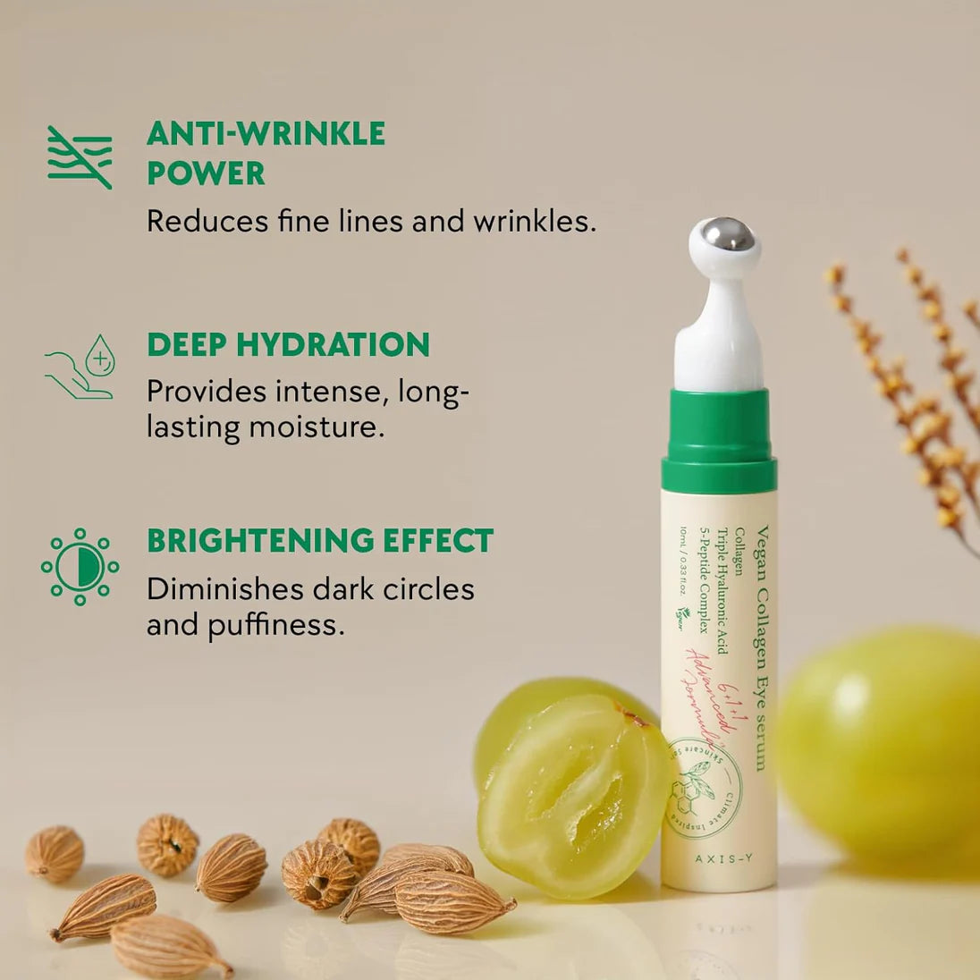 Axis-Y Vegan Collagen Eye Serum -10ml | Brighten & Hydrate