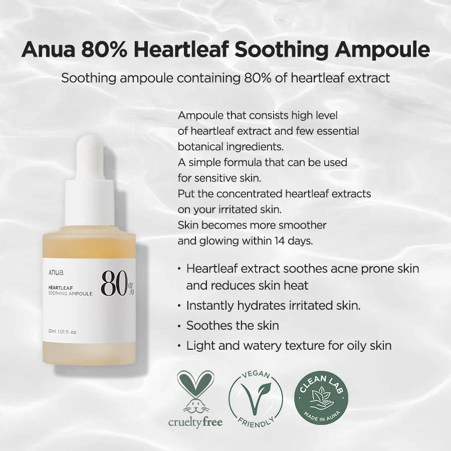 Anua Heartleaf 80 Moisture Soothing Ampoule - 30ml