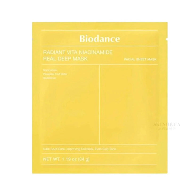 Biodance Radiant Vita Niacinamide Real Deep Sheet Mask