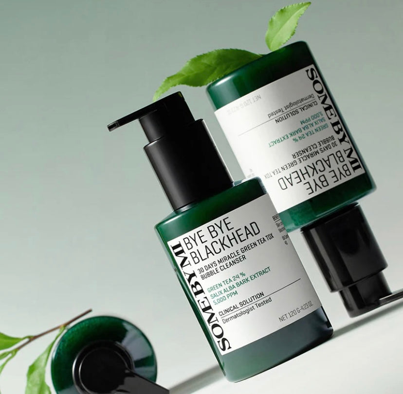 Some By Mi Bye Bye Blackhead 30 Days Miracle Green Tea Tox Bubble Cleanser | Pore Cleansing, Blackhead Removal, Acne Control