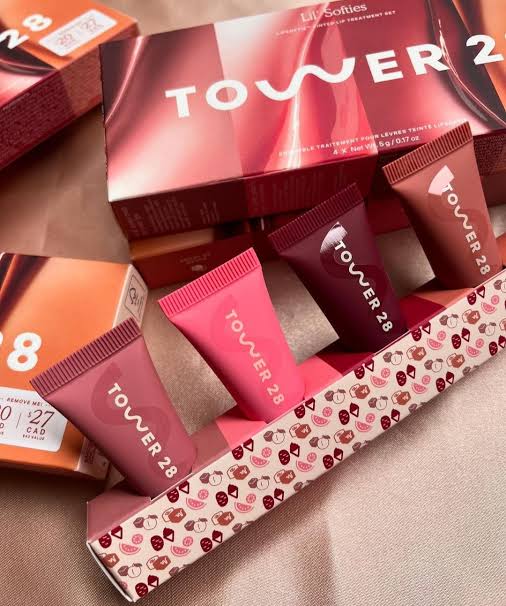 Tower 28 Lip Balm Beauty Mini Lil Softies Tinted Lip Set -4Pc