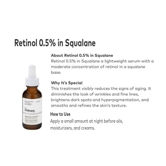 The Ordinary Retinol 0.5% In Squalane -30ml