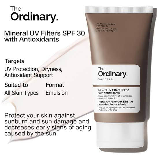 The Ordinary Mineral VU Filters Sunscreen SPF 30 -50ml