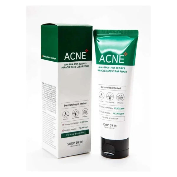 Some By MI- AHA BHA PHA 30 Days Miracle Acne Clear Foam -100ml