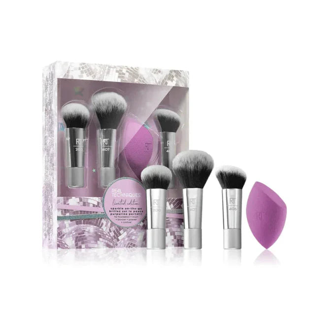 Real Techniques Sparkle On-The-Go Brush Set | Limited Edition