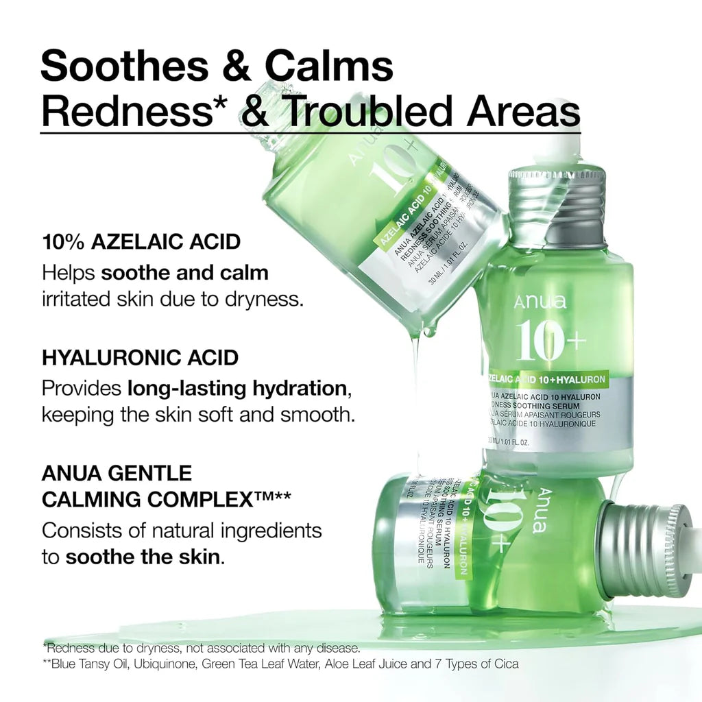 Anua Azelaic Acid 10+ Hyaluron Redness Soothing Serum -30ml