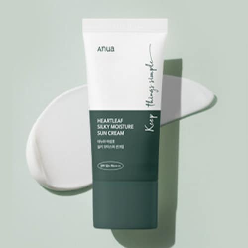 Anua Heartleaf Silky Moisture Sun Cream SPF50+ PA++++ – 50mL + 10mL Special Set