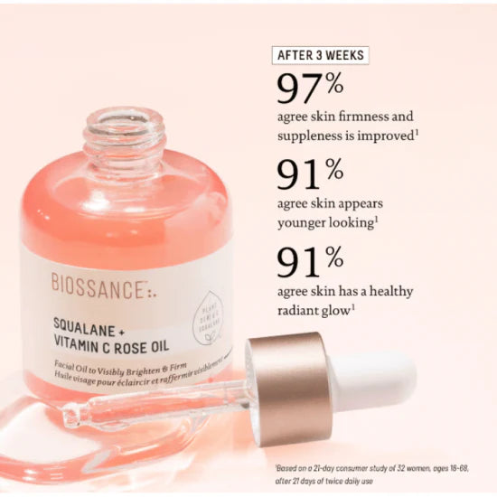 Biossance Squalane And Vitamin C Rose Oil -30ml