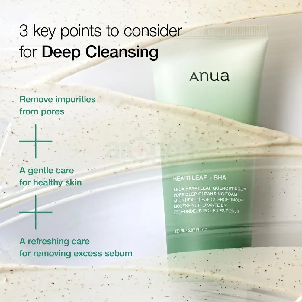 Anua Heartleaf + BHA Quercetinol Pore Deep Cleansing Foam -150ml