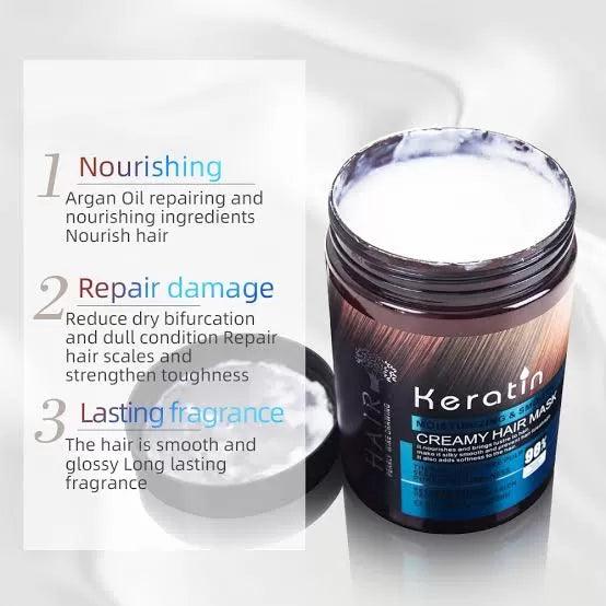 Argan Keratin Creamy Hair Mask Moisturizing & Smooth -1000ml