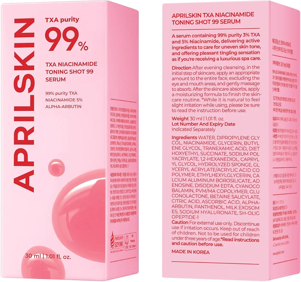 APRILSKIN TXA Niacinamide Toning Shot 99 Serum -30ml