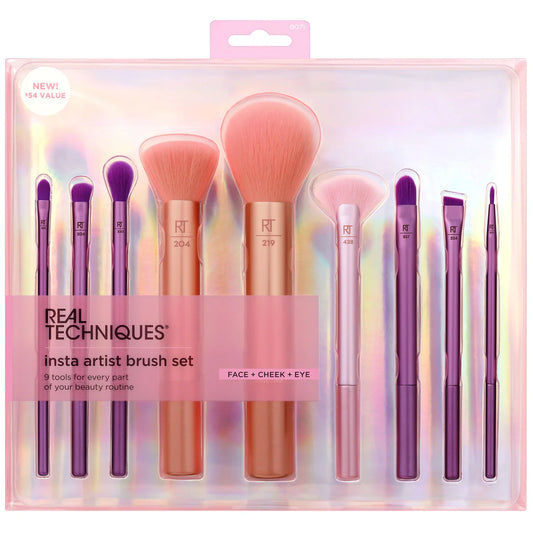 Real Techniques Insta Artist 9-Piece Brush Set | Pro Results