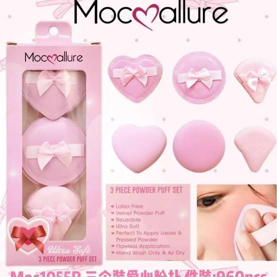 Mocallure Ultra Soft 3 Piece Powder Puff Set