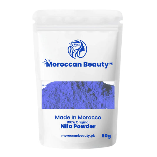 Moroccan Nila Blue Powder – Natural Skin Lightening & Whitening Treatment – 50gm