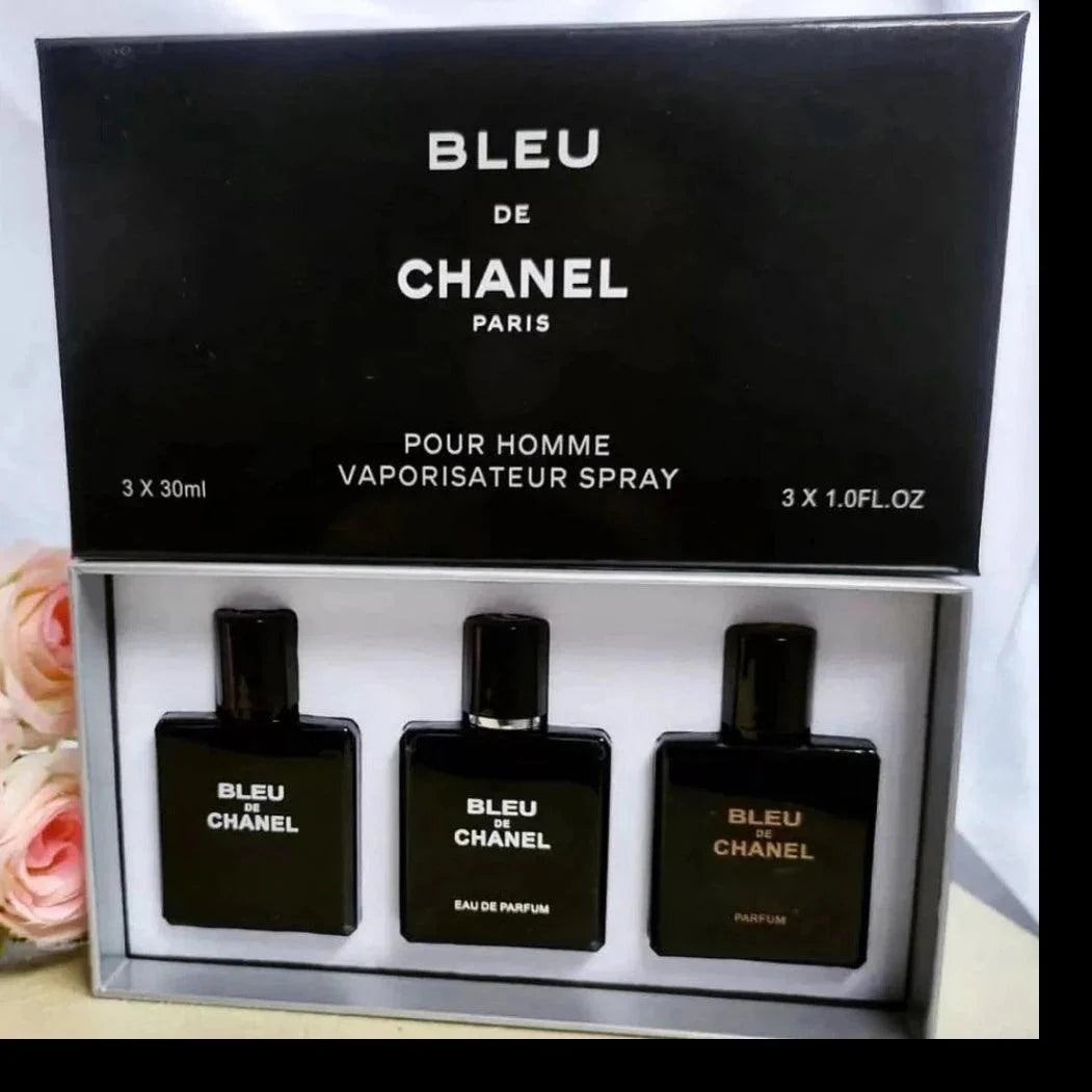 Bleu De Chanel 3 In 1 Perfume Gift Set -30ml | Chanel Fragrance