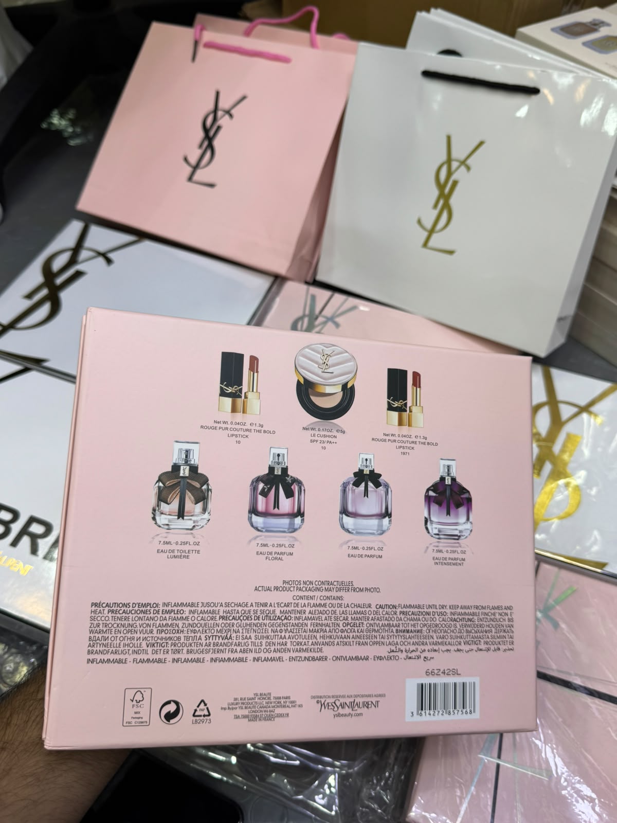 Ysl Mon Paris 7in1 Gift Set Pink Box And Bag