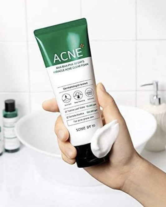 Some By MI- AHA BHA PHA 30 Days Miracle Acne Clear Foam -100ml