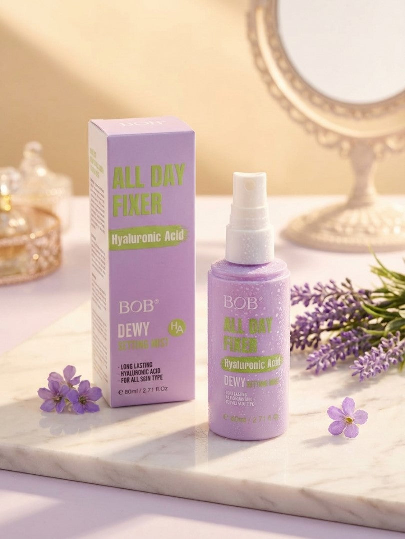 BOB HYALURONIC ACID ALL DAY FIXER DEWY SETTING MIST -80ML