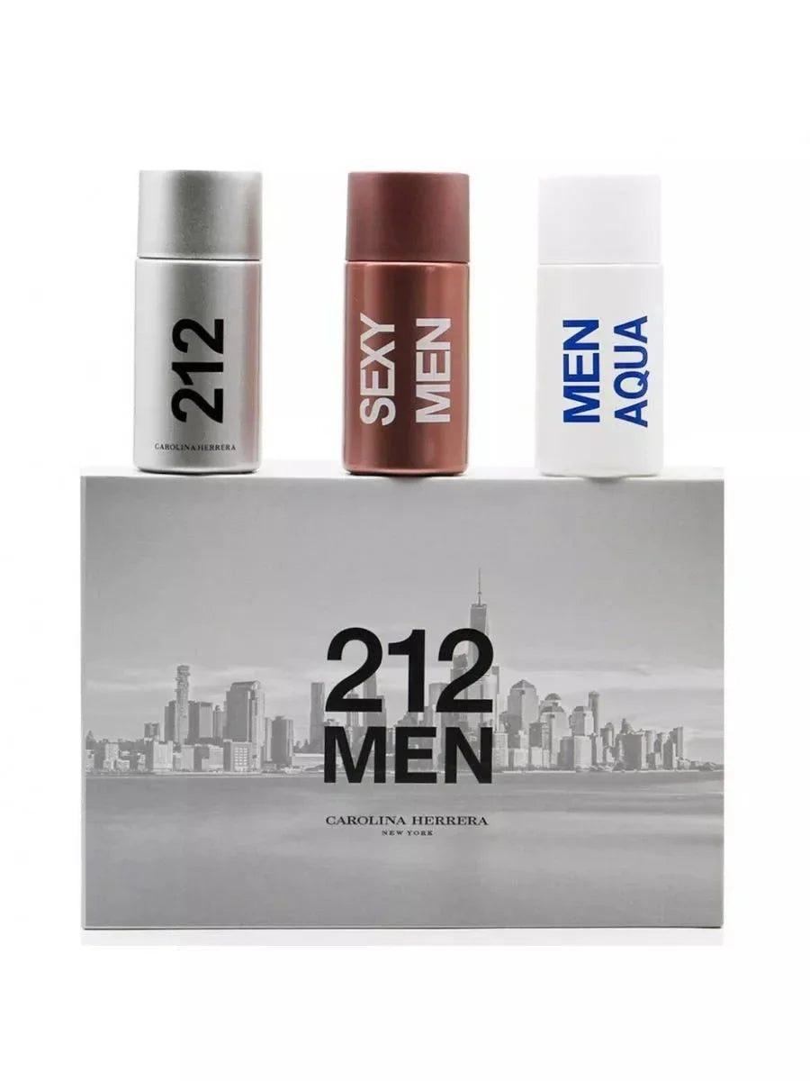 Carolina Herrera 212 Men 3 In 1 Perfume Gift Set 3×30ml