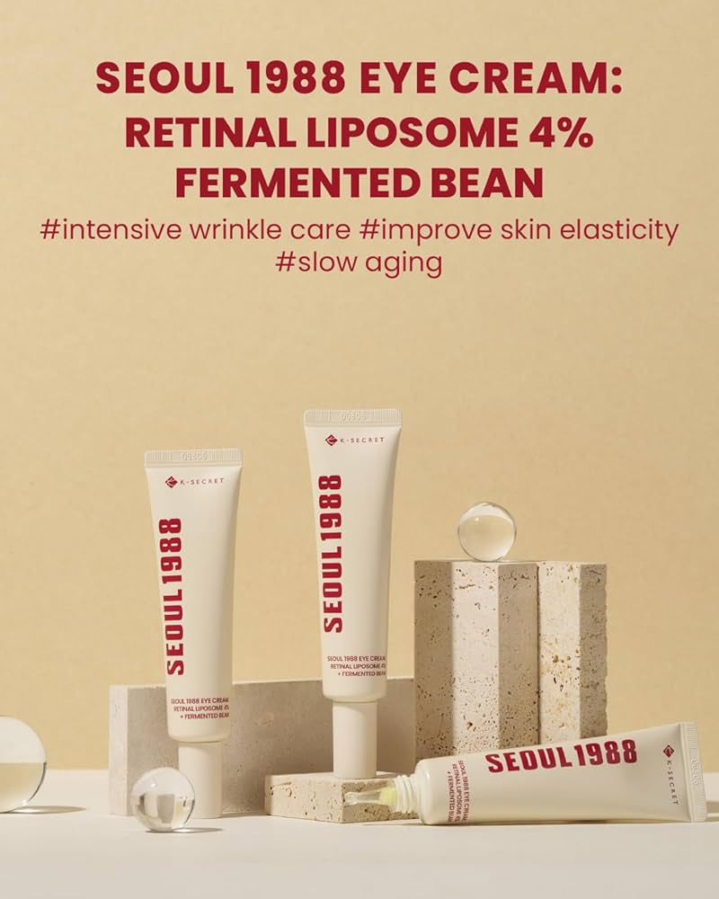 K-Secret Seoul 1988 Eye Cream With Retinal Liposome 4% + Fermented Bean – Anti-Aging & Brightening Eye Treatment 30ml