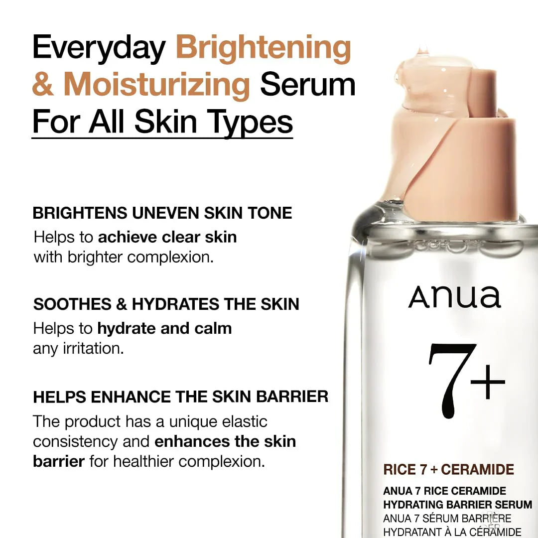 Anua 7+ Rice Ceramide Hydrating Barrier Serum -50ml