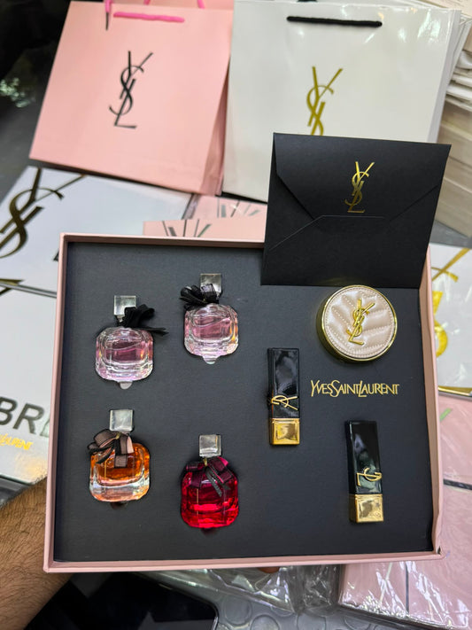 Ysl Mon Paris 7in1 Gift Set Pink Box And Bag