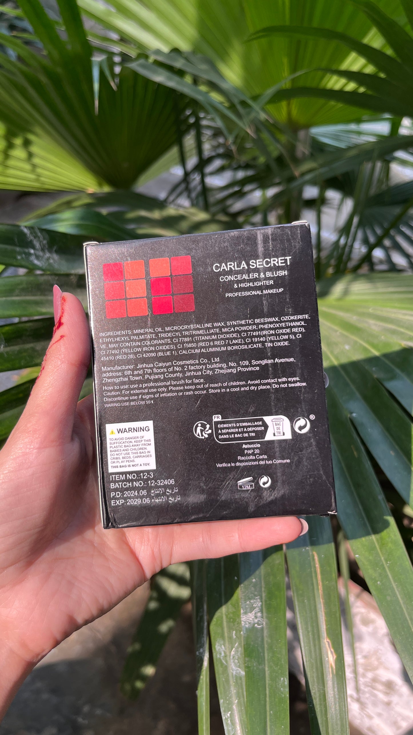 Carla Secret Concealer & Blush & Highlighter Palette