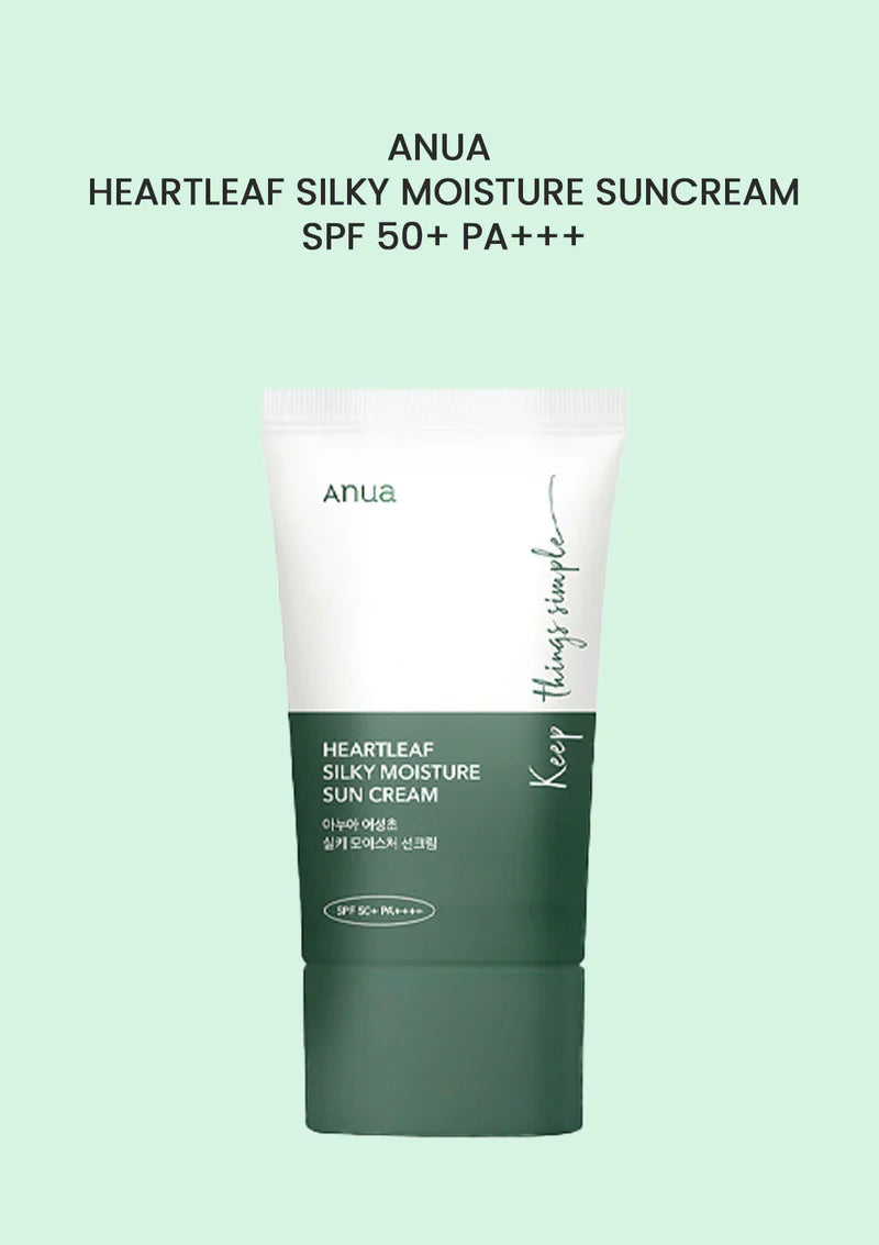 Anua Heartleaf Silky Moisture Sun Cream SPF 50+ PA++++-50ml
