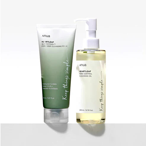 Anua Cleansing Bundle Set (Cleansing Oil + Foam Cleanser)
