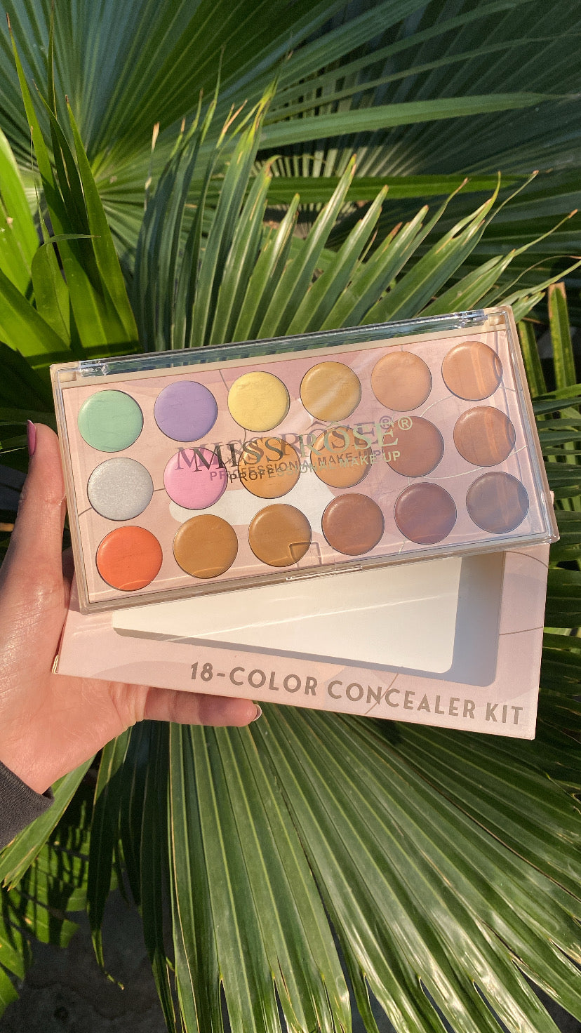 Miss Rose - Color Corrector and Concealer Palette (18 Color)