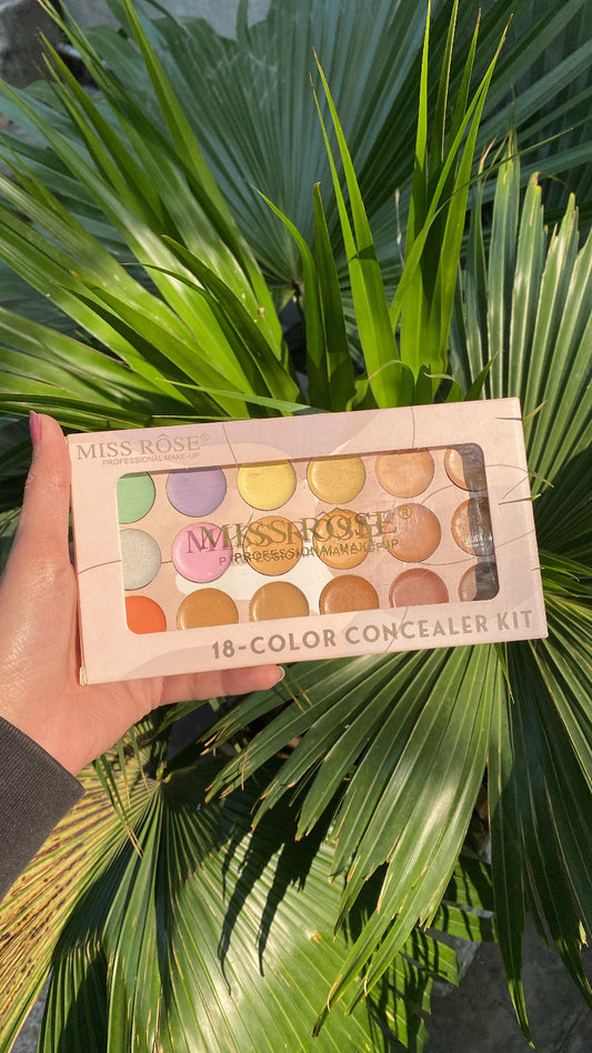 Miss Rose - Color Corrector and Concealer Palette (18 Color)