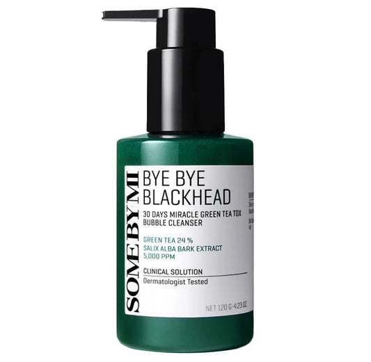 Some By Mi Bye Bye Blackhead 30 Days Miracle Green Tea Tox Bubble Cleanser | Pore Cleansing, Blackhead Removal, Acne Control
