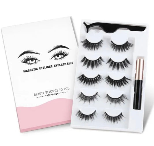 Magnetic Eyeliner Eyelashes Suit Beauty Belongs To You (5 Pairs)