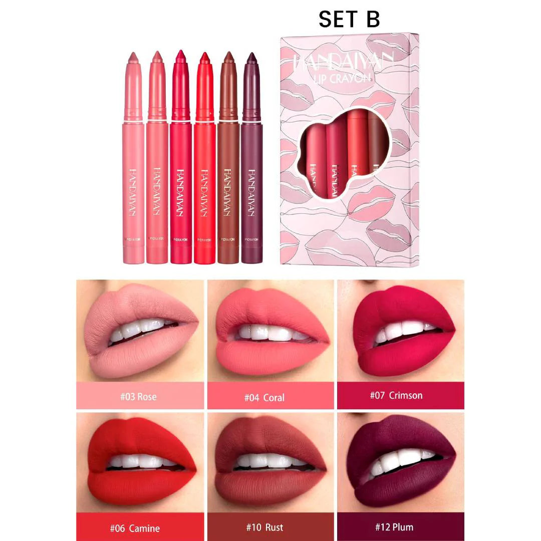 Handaiyan Matte Lip Crayon Set