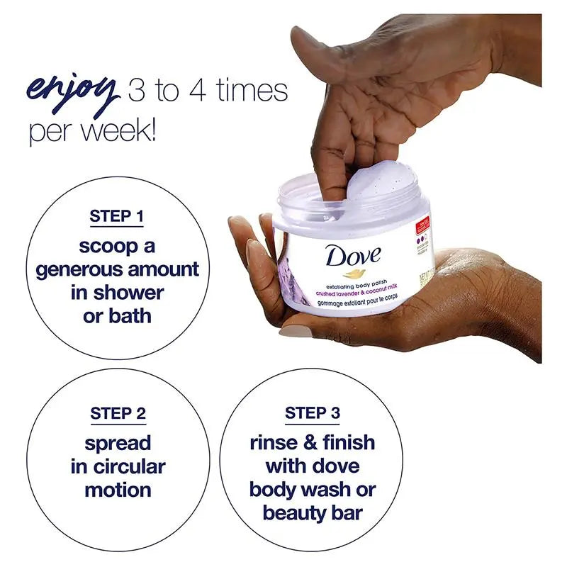 Dove Exfoliating Body Polish Crushed Lavender And Coconut Milk