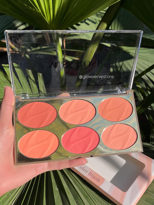 Miss Rose 6 Color Blush Palette