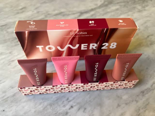 Tower 28 Lip Balm Beauty Mini Lil Softies Tinted Lip Set -4Pc