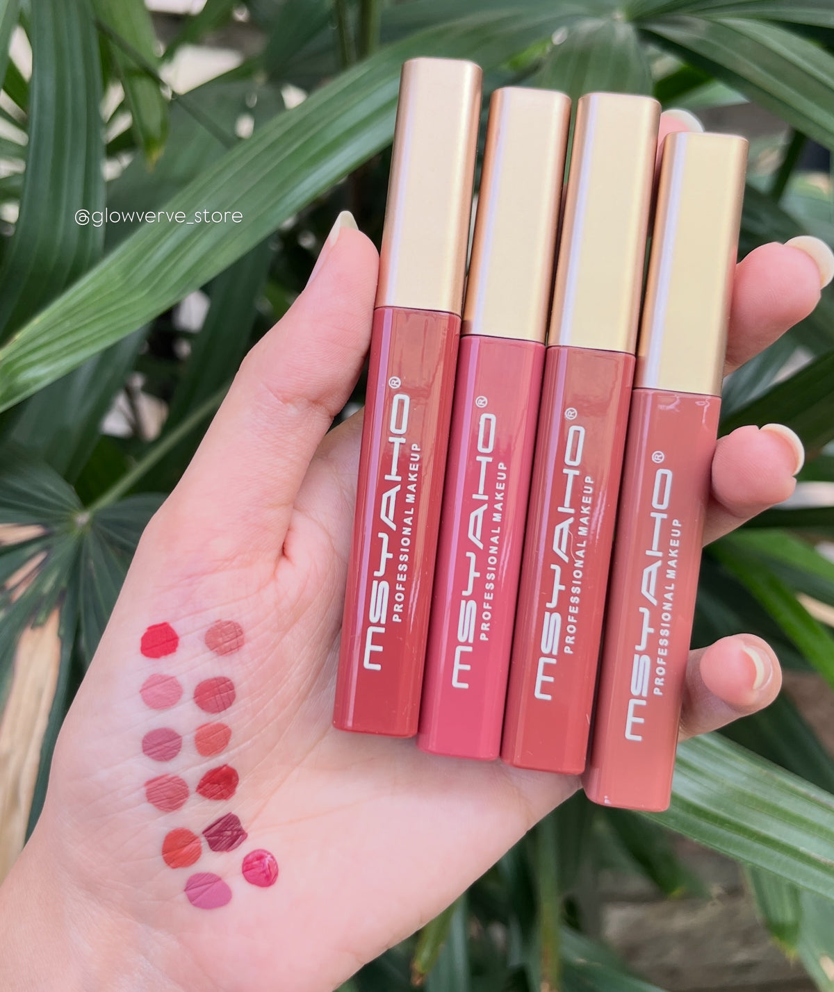 MSYAHO Long Lasting Pure Matte Lip Gloss (Pack Of 12)