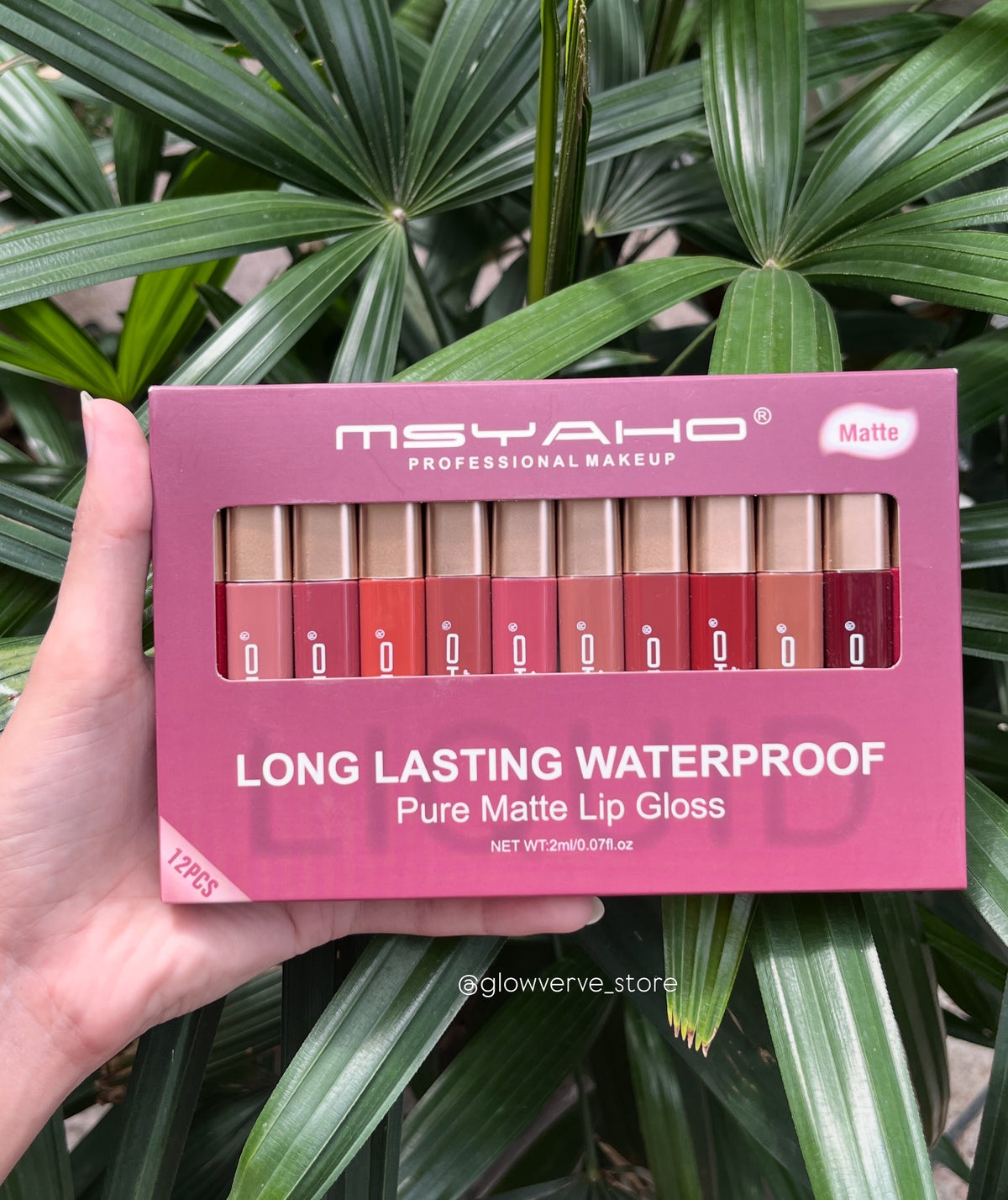 MSYAHO Long Lasting Pure Matte Lip Gloss (Pack Of 12)