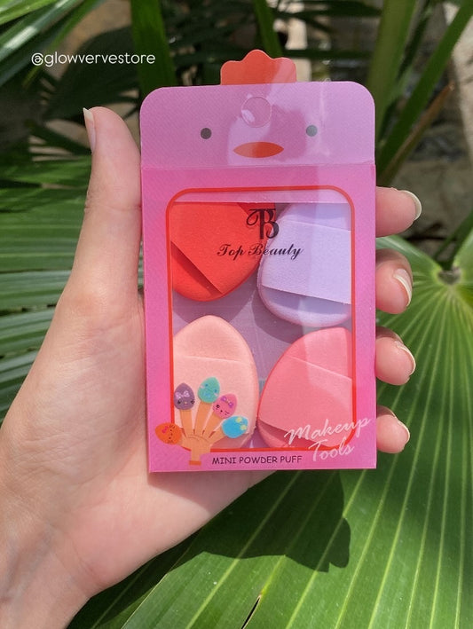 Mini Makeup Powder Puff -4Pc