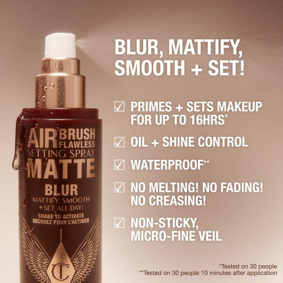 Charlotte Tilbury Airbrush Flawless Matte Blurring & Waterproof Setting Spray -100ml