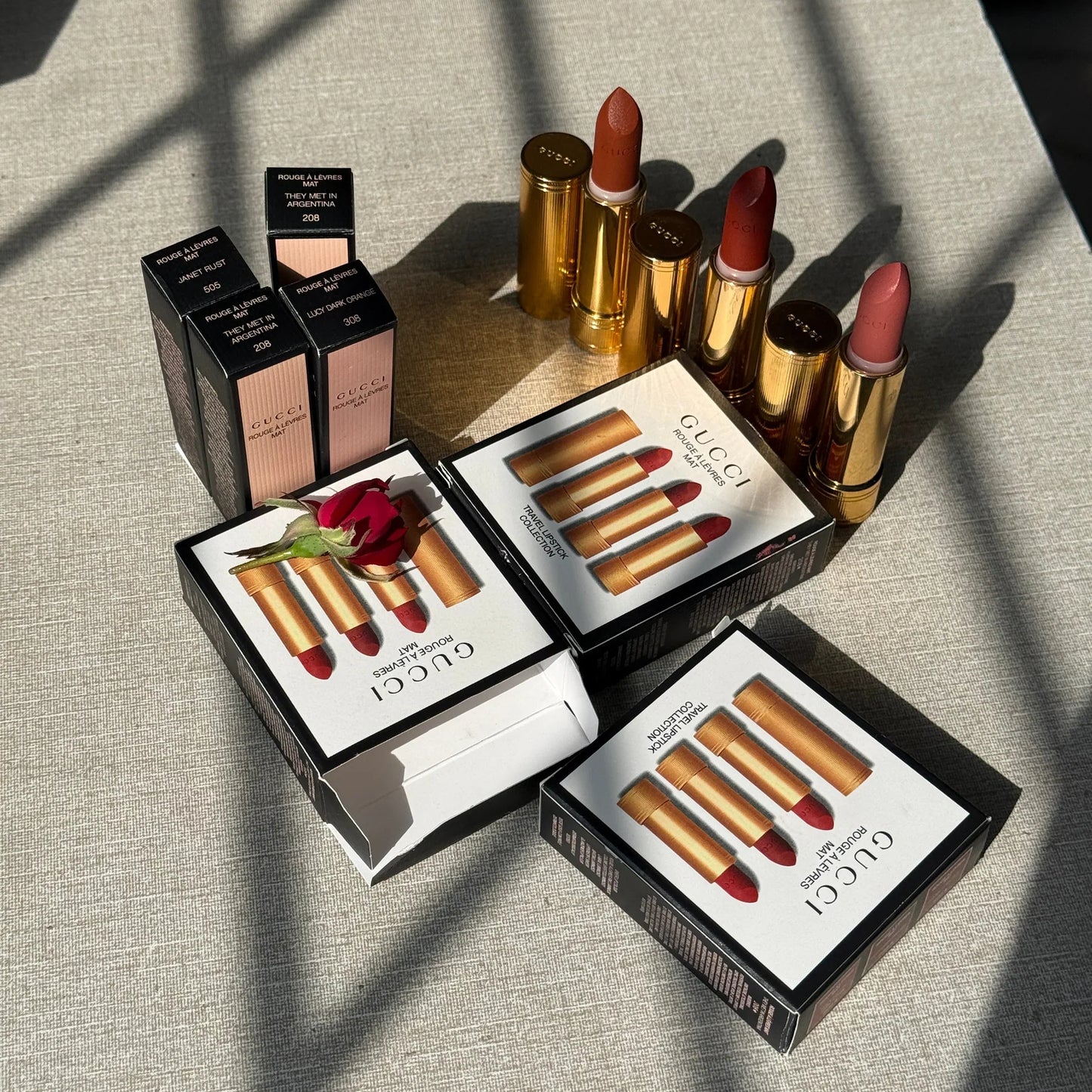 Gucci Rouge À Lèvres Mat Lipstick Trio – Luxury Matte Lipstick Set
