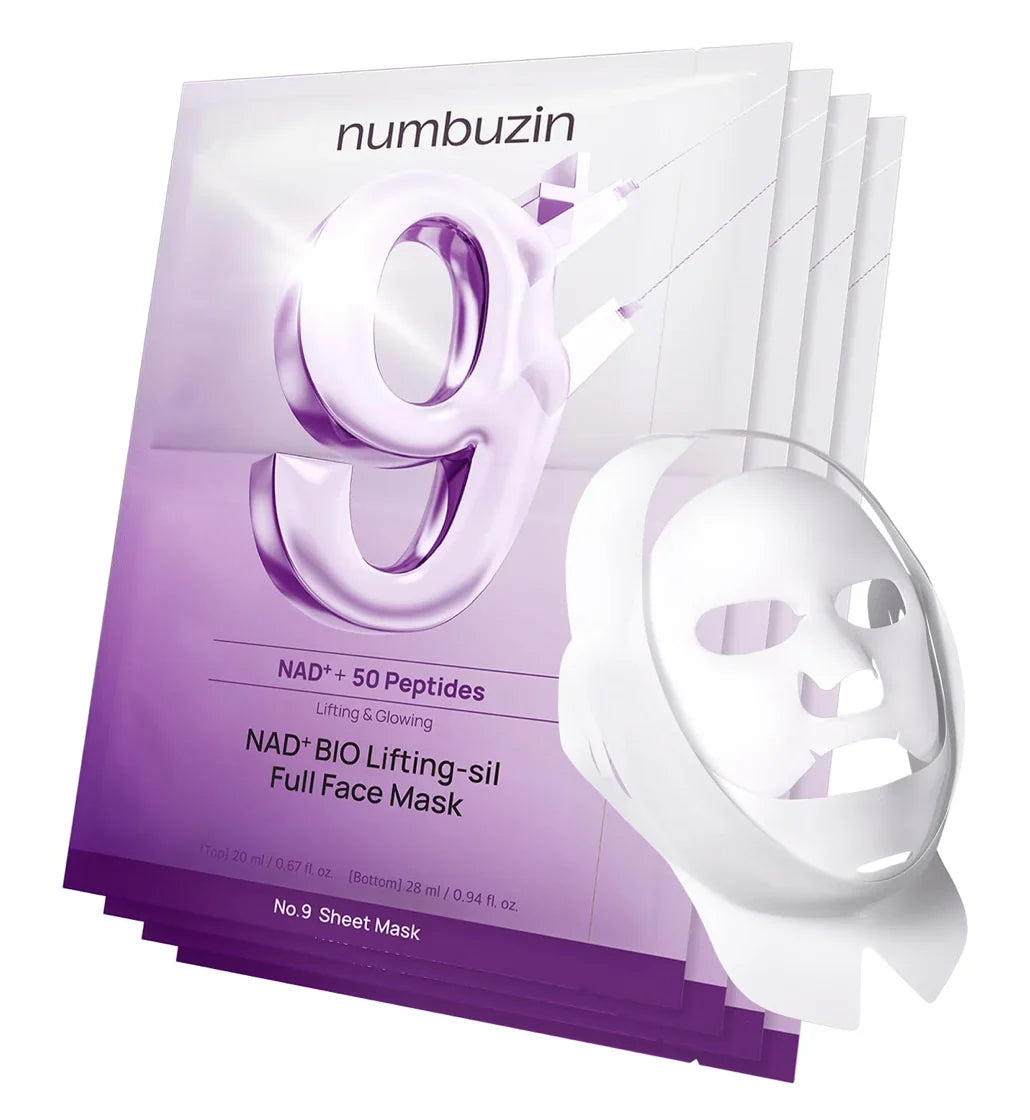 Numbuzin No.9 NAD+ Bio Lifting-Sil Full Face Mask (4pc)
