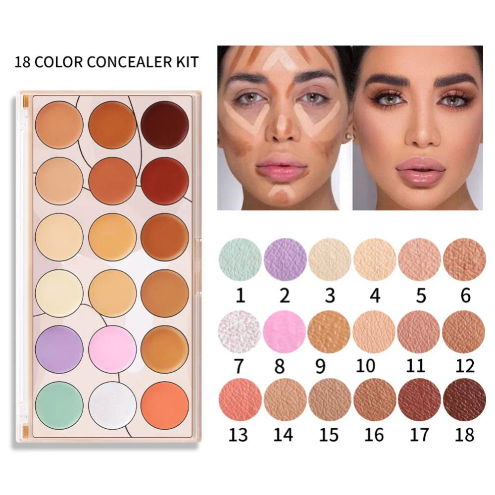 Miss Rose - Color Corrector and Concealer Palette (18 Color)