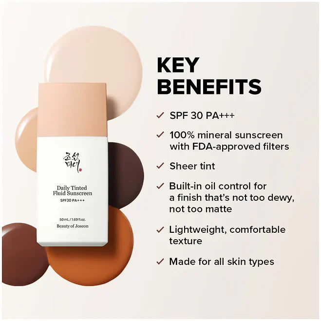 Beauty Of Joseon Tinted Sunscreen 50ml – Lightweight SPF Protection & Natural Coverage